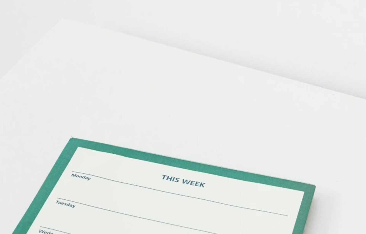 Schedule notebook and pen