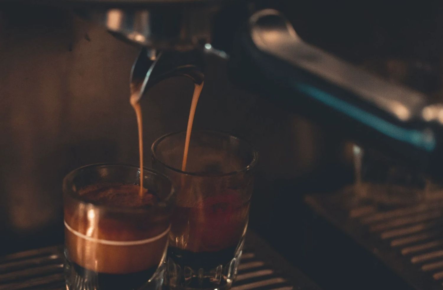 Espresso being brewed