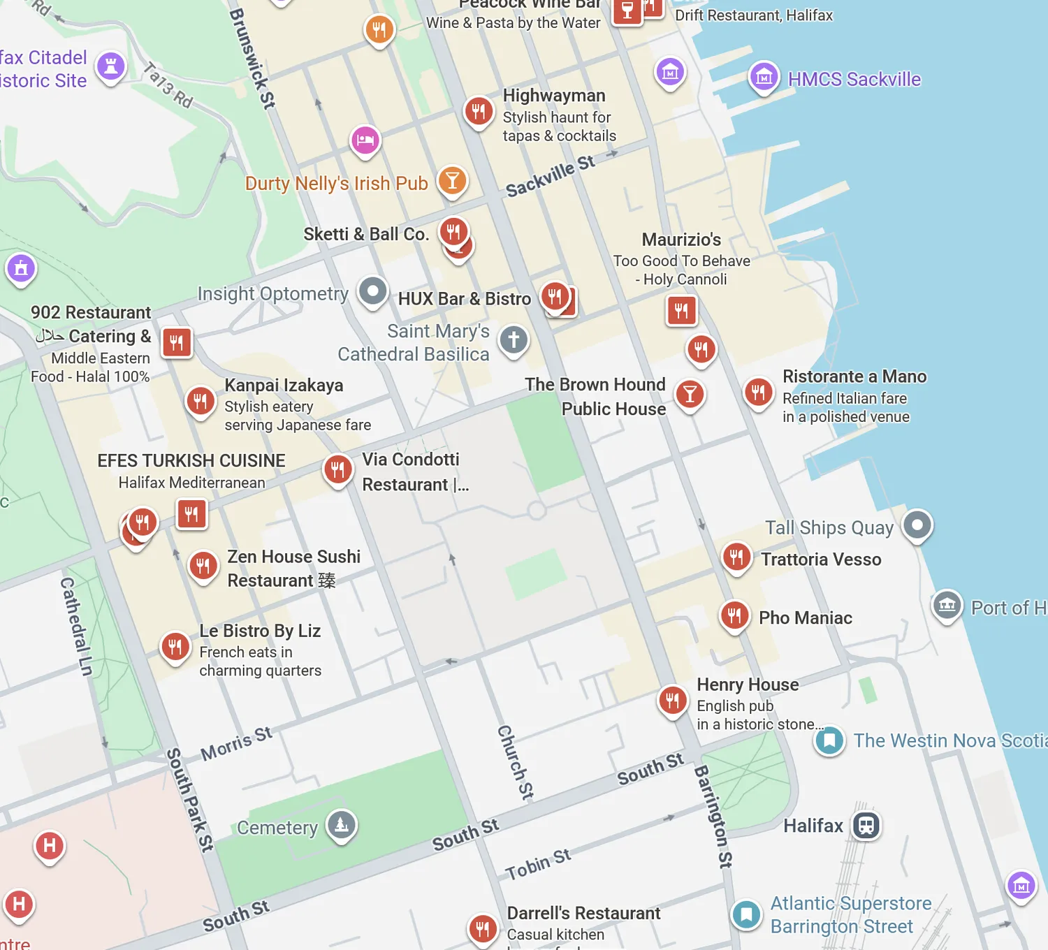 Downtown restaurants
