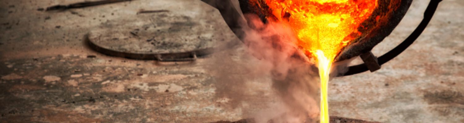 bronze being casted into ingots