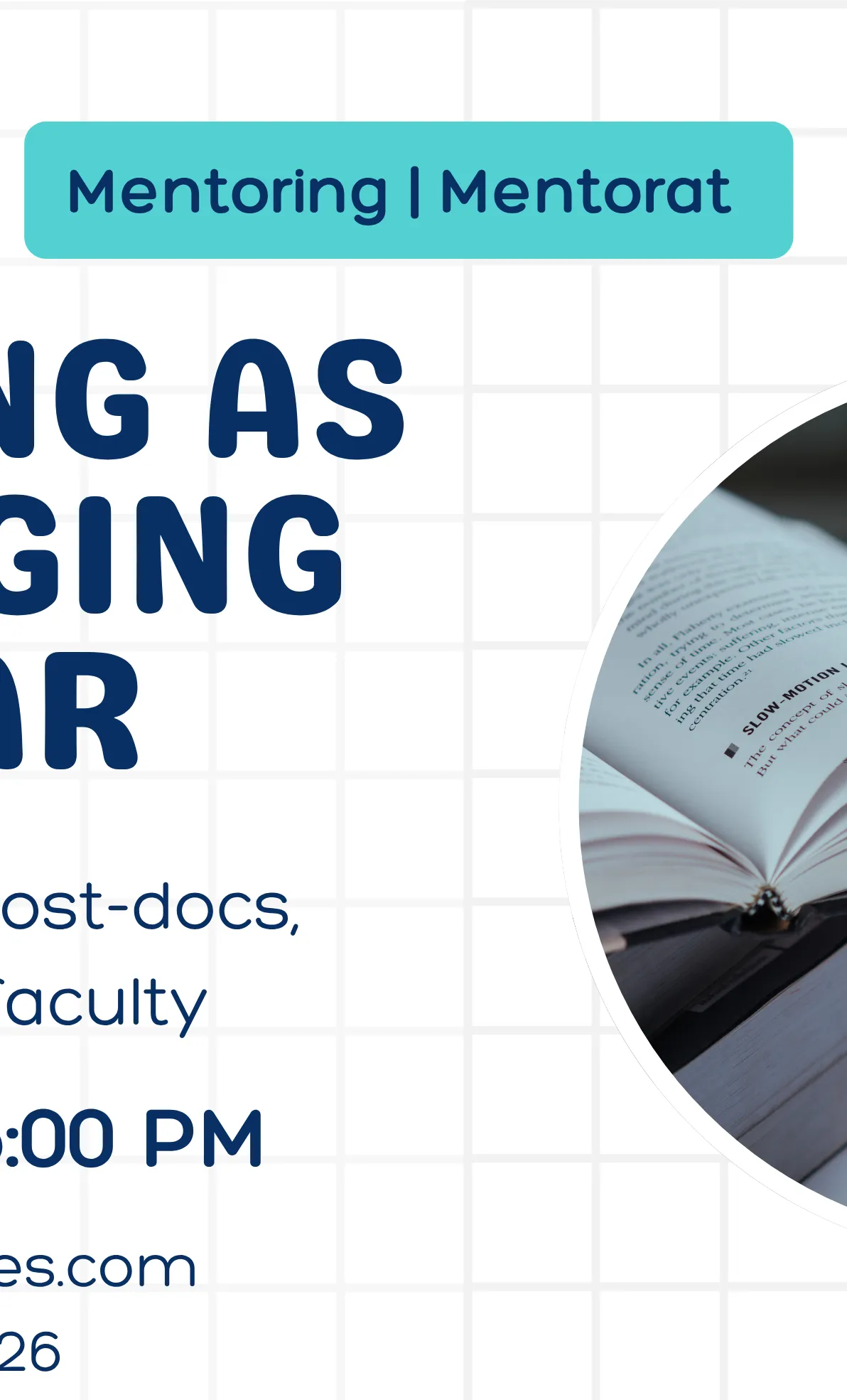 An event notice saying the a Mentoring event on Publishing as an Emerging Scholar will be taking place at this conference on 21 May 2026 at 6 PM EDT