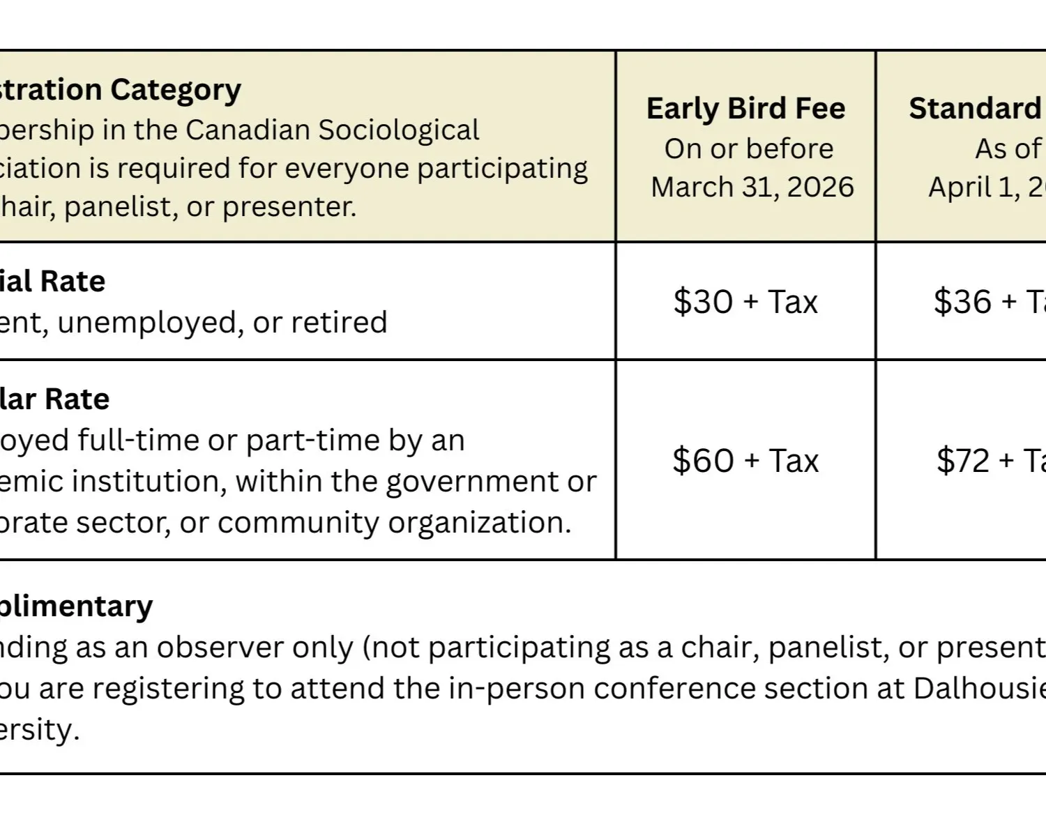 Virtual Conference Fees