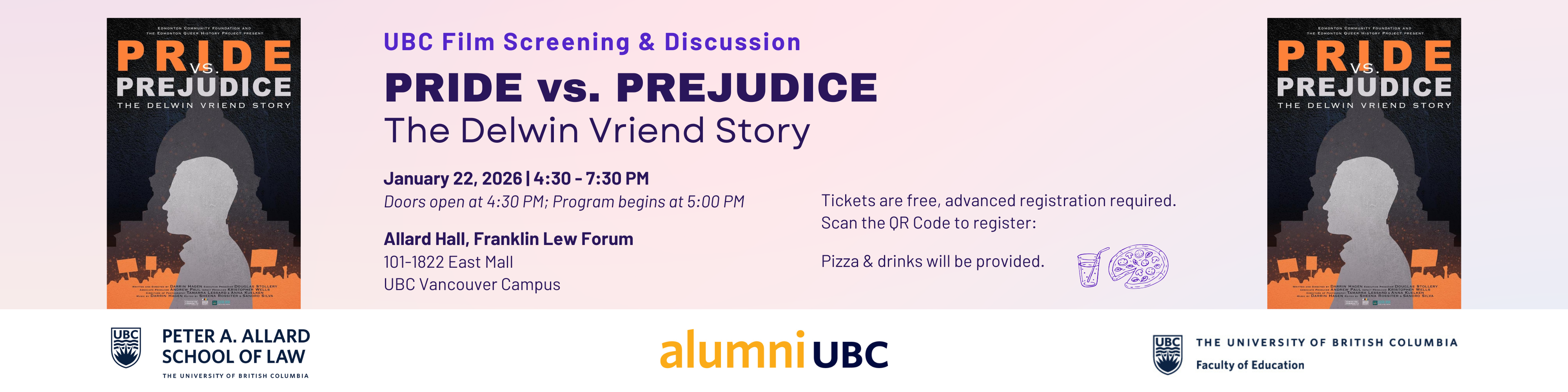 Film Screening of Pride Vs. Prejudice, the Delwin Vriend Story