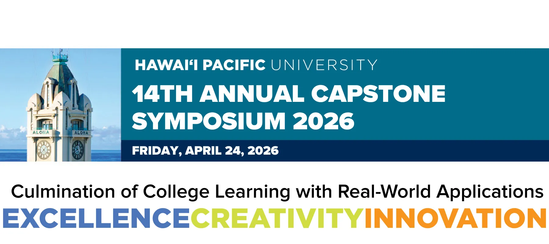 Hawaii Pacific University Capstone Symposium 2026 banner